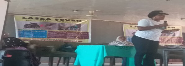 Chairman’s wife (Etsako west LGA) addressing the women.